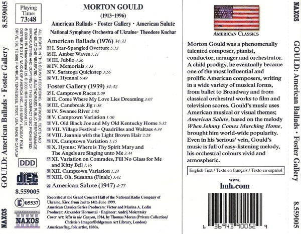 Morton Gould, National Symphony Orchestra Of Ukraine, Theodore Kuchar : American Ballads / Foster Gallery / American Salute (CD, Album)
