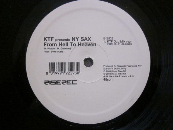 KTF Presents NY Sax : From Hell To Heaven (12")