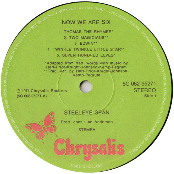 Steeleye Span : Now We Are Six (LP, Album)