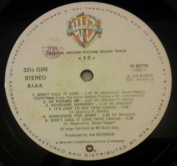 Henry Mancini : 10 - Original Motion Picture Sound Track (LP)