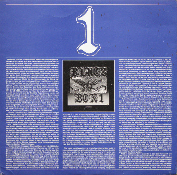 Various : Blues Box 1 (4xLP, Mono + Box, Comp)
