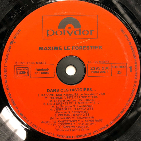 Maxime Le Forestier : Dans Ces Histoires ... (LP, Album)