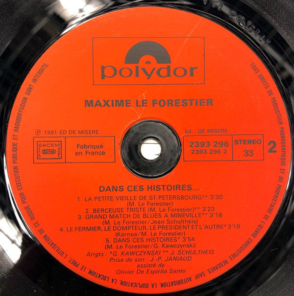 Maxime Le Forestier : Dans Ces Histoires ... (LP, Album)