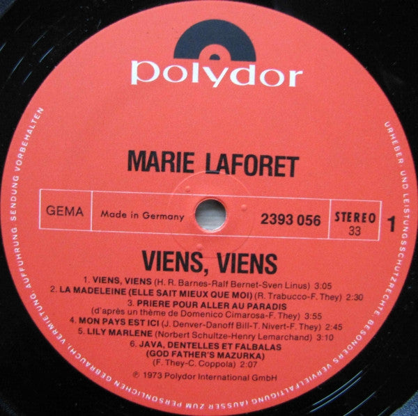 Marie Laforêt : Viens, Viens (LP, Comp)
