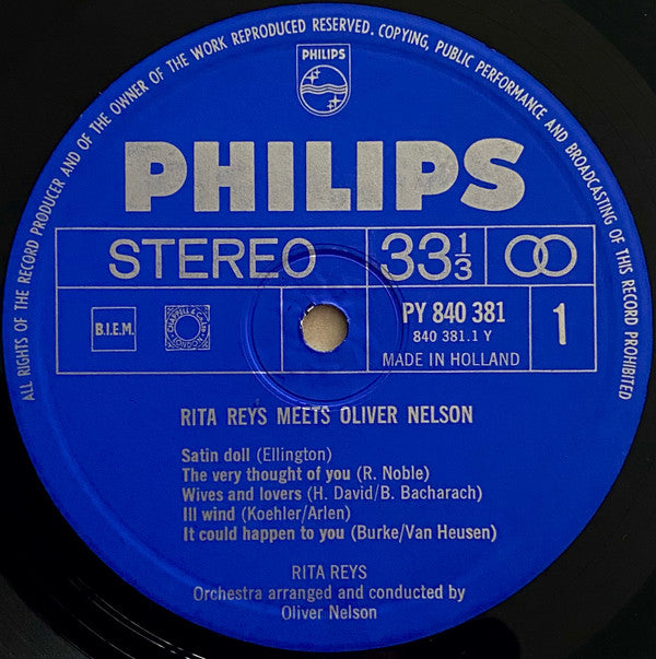 Rita Reys Meets Oliver Nelson : Rita Reys Meets Oliver Nelson (LP, Album)
