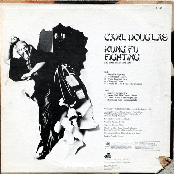 Carl Douglas : Kung Fu Fighting And Other Great Love Songs (LP, Album, San)