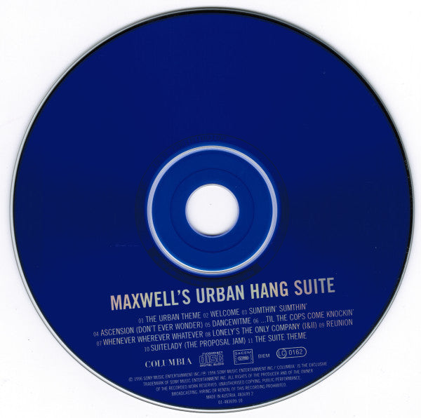 Maxwell : Maxwell's Urban Hang Suite (CD, Album)