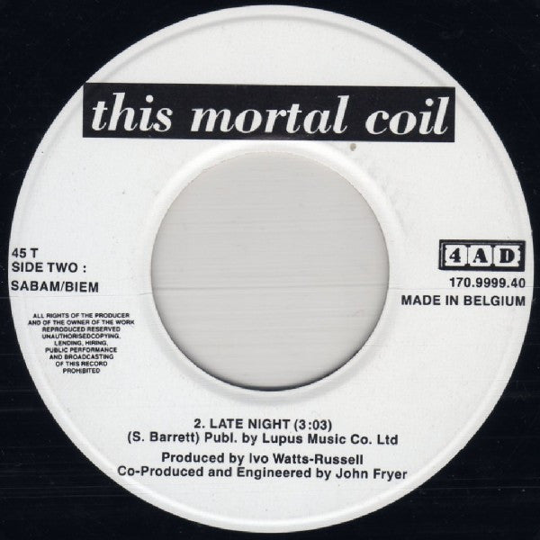 This Mortal Coil : You And Your Sister (7", Single)