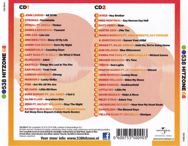 Various : 538 Hitzone 68 (2xCD, Comp)