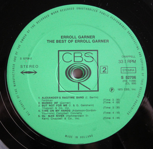 Erroll Garner : The Best Of Erroll Garner (LP, Comp)