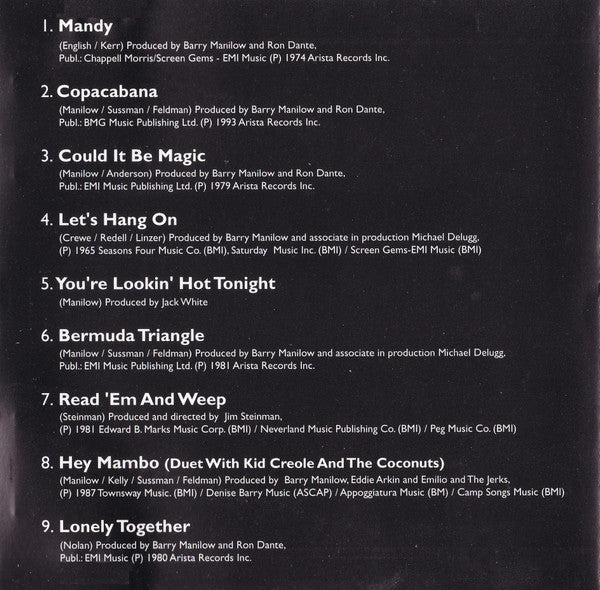 Barry Manilow : The Magic Of... His Greatest Hits (CD, Comp)