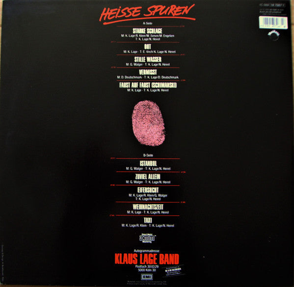 Klaus Lage Band : Heisse Spuren (LP)