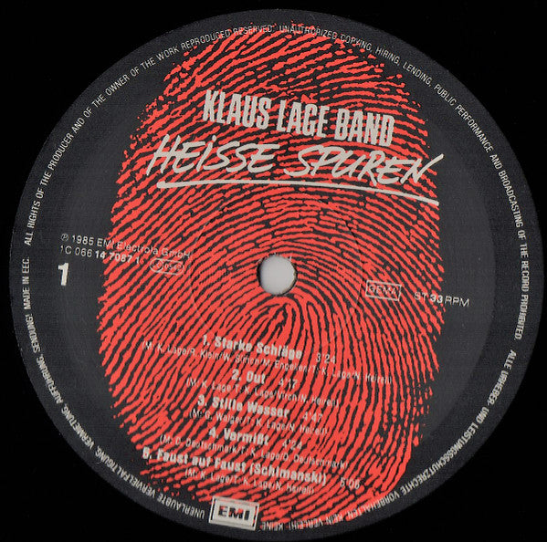 Klaus Lage Band : Heisse Spuren (LP)