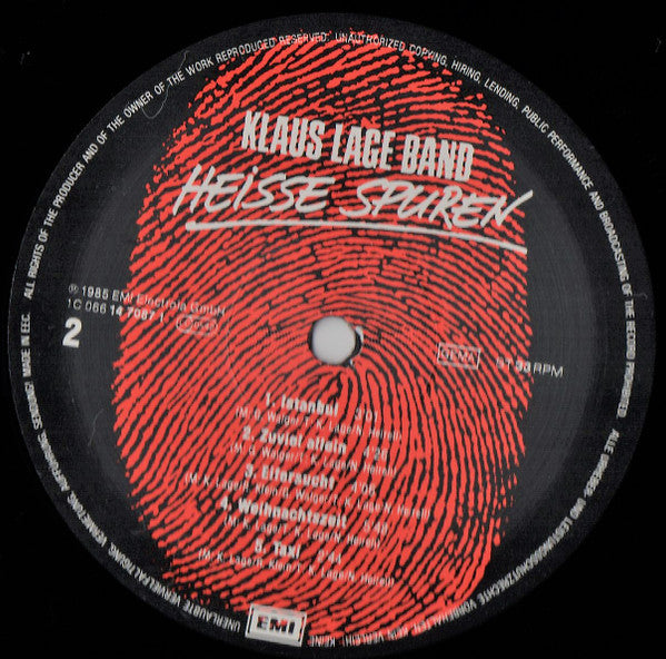Klaus Lage Band : Heisse Spuren (LP)