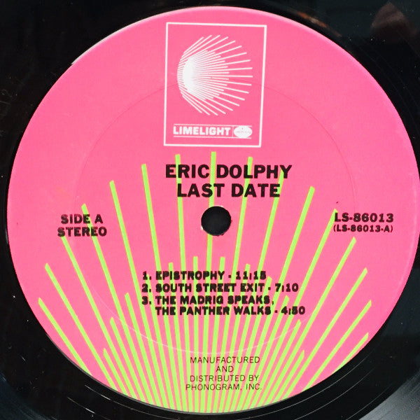 Eric Dolphy : Last Date (LP, Album, RE)
