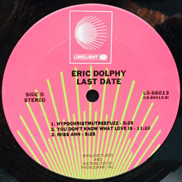 Eric Dolphy : Last Date (LP, Album, RE)