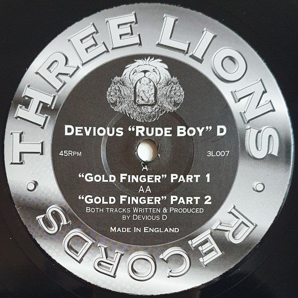 Devious "Rude Boy" D* : Gold Finger (12")