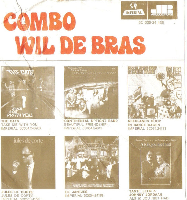 Combo Wil De Bras : Sombras (7", Single, Big)