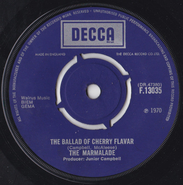 The Marmalade : Rainbow (7", Single)