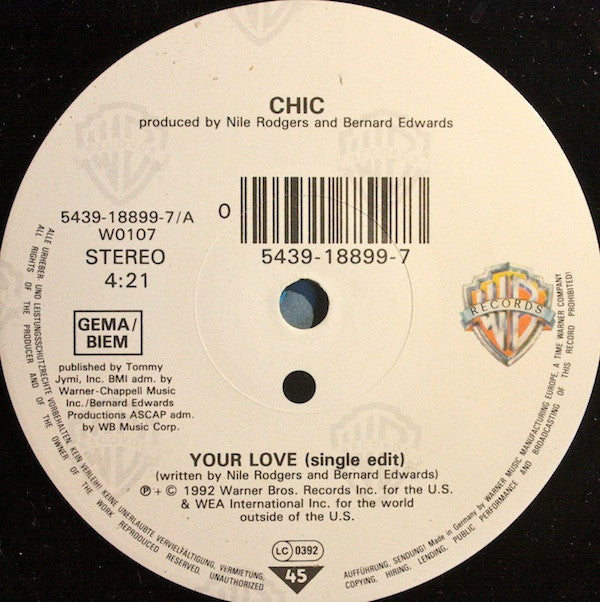 Chic : Your Love (7")