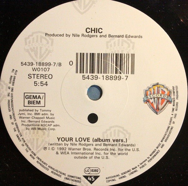 Chic : Your Love (7")