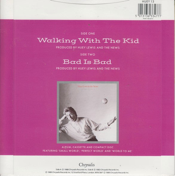 Huey Lewis And The News* : Walking With The Kid (7", Single)