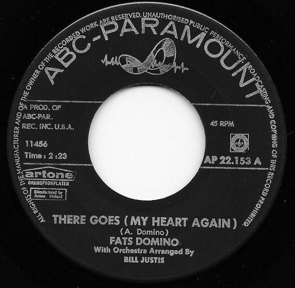 Fats Domino : There Goes (My Heart Again) (7", Single)