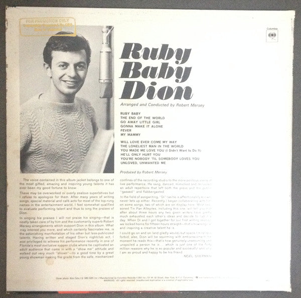 Dion (3) : Ruby Baby (LP, Album, RE)