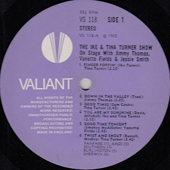 Ike & Tina Turner With Jimmy Thomas, Venetta Fields, Jessie Smith* : On Stage (LP, Album, RE)