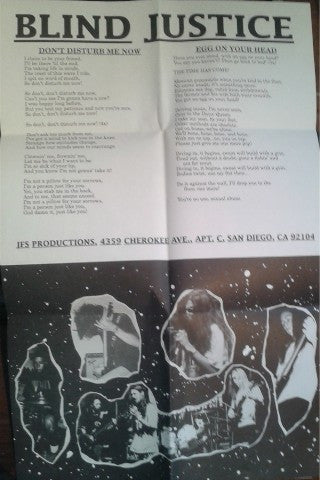 Blind Justice (5) : Don't Disturb Me Now / Egg On Your Head (7", Single)