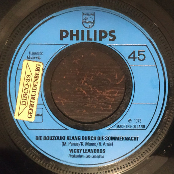 Vicky Leandros : Die Bouzouki Klang Durch Die Sommernacht (7", Single, Pre)