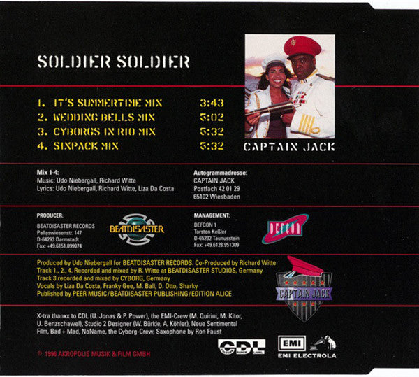 Captain Jack : Soldier Soldier (CD, Maxi)