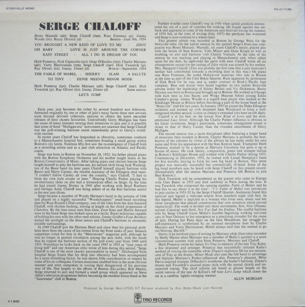 Serge Chaloff : Serge & Boots Plays The Fable Of Mabel (LP, Comp, Mono, RE)