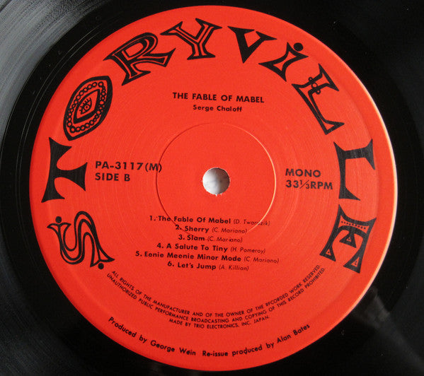 Serge Chaloff : Serge & Boots Plays The Fable Of Mabel (LP, Comp, Mono, RE)