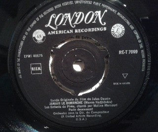 Manos Hadjidakis : Jamais Le Dimanche (7", EP)