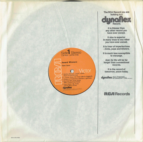 Hank Snow : Award Winners (LP, Album)