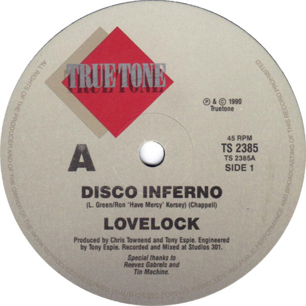 Damien Lovelock : Disco Inferno (7", Single)
