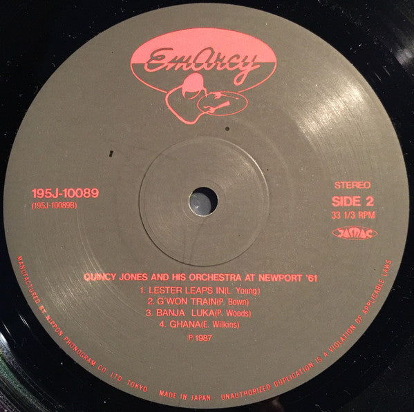 Quincy Jones And His Orchestra : At Newport '61 (LP, Album, RE)