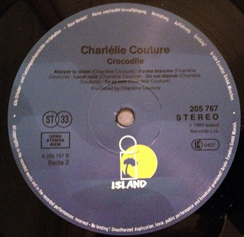 Charlélie Couture : Crocodile .  (LP, Album)