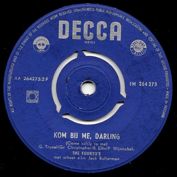 The Fouryo's : Zeg Niet Nee (7")