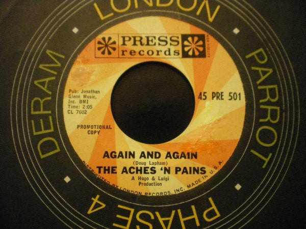 The Aches 'N Pains : There's No Other Like Your Mother / Again And Again (7", Promo)