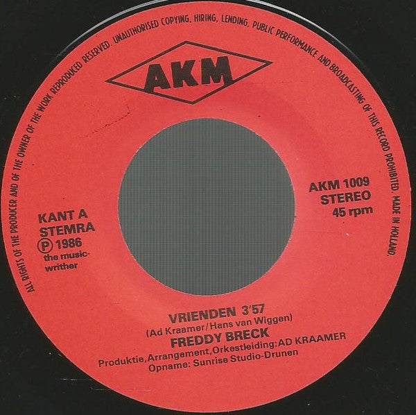 Freddy Breck : Vrienden (7", Single)