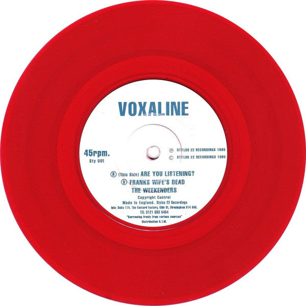 Voxaline : Are You Listening (7", Num, Red)
