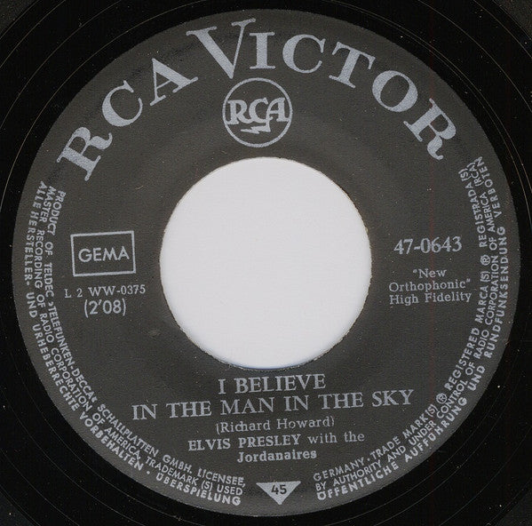 Elvis* : Crying In The Chapel (7", Single)