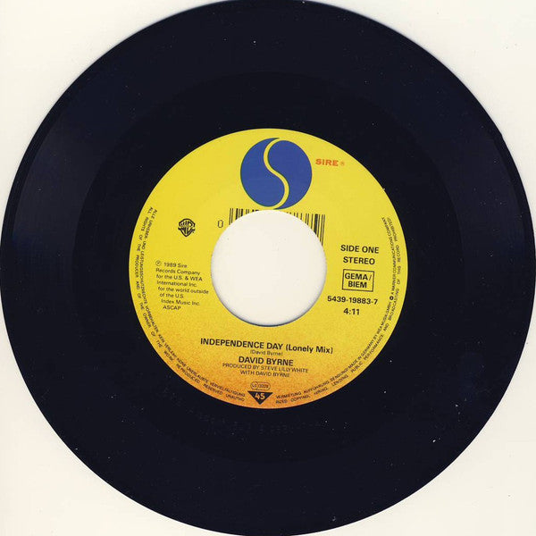 David Byrne : Independence Day (7", Single, Big)