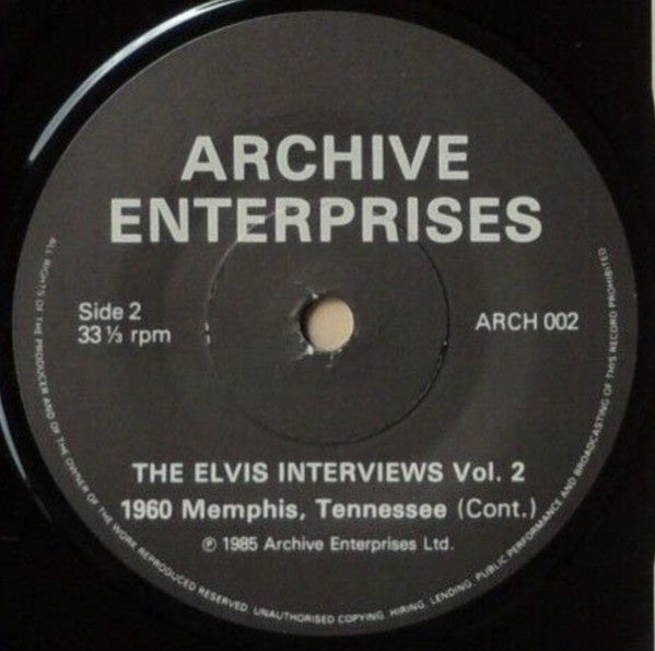 Elvis* : The Elvis Interviews Vol.2 (7", EP)