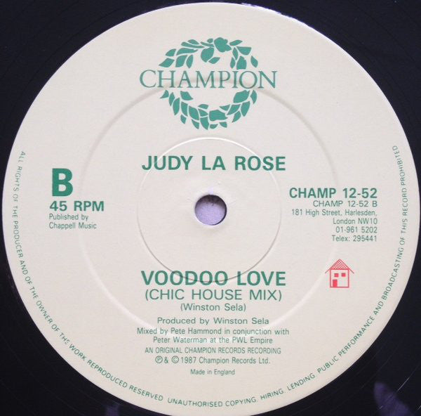 Judy La Rose : Voodoo Love (12")