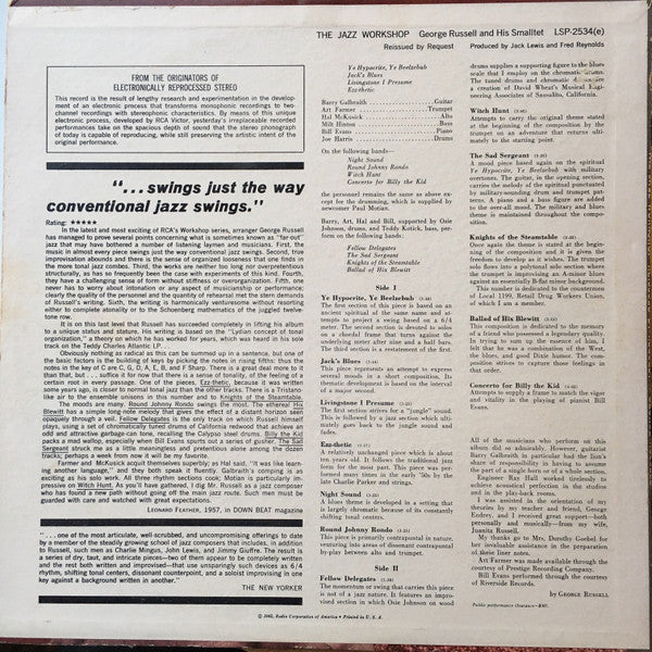 George Russell : The Jazz Workshop (LP, Album, RE)