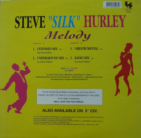 Steve "Silk" Hurley : Melody (12")