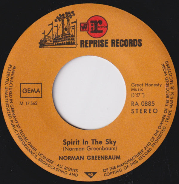 Norman Greenbaum : Spirit In The Sky (7", Single)